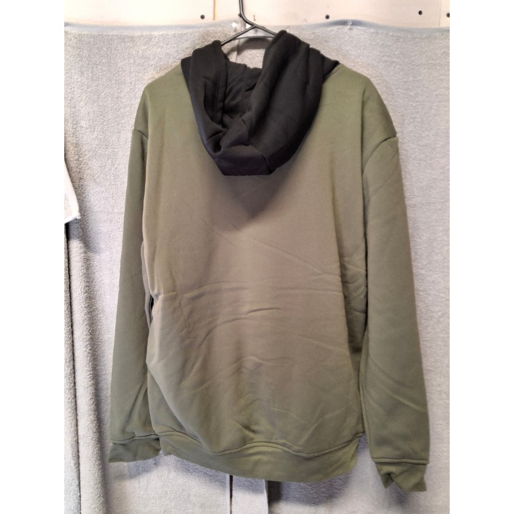 Ecko Unltd Mens Hoodie Olive Green Black Logo Pullover Sweatshirt Large NWT - Picture 3 of 3